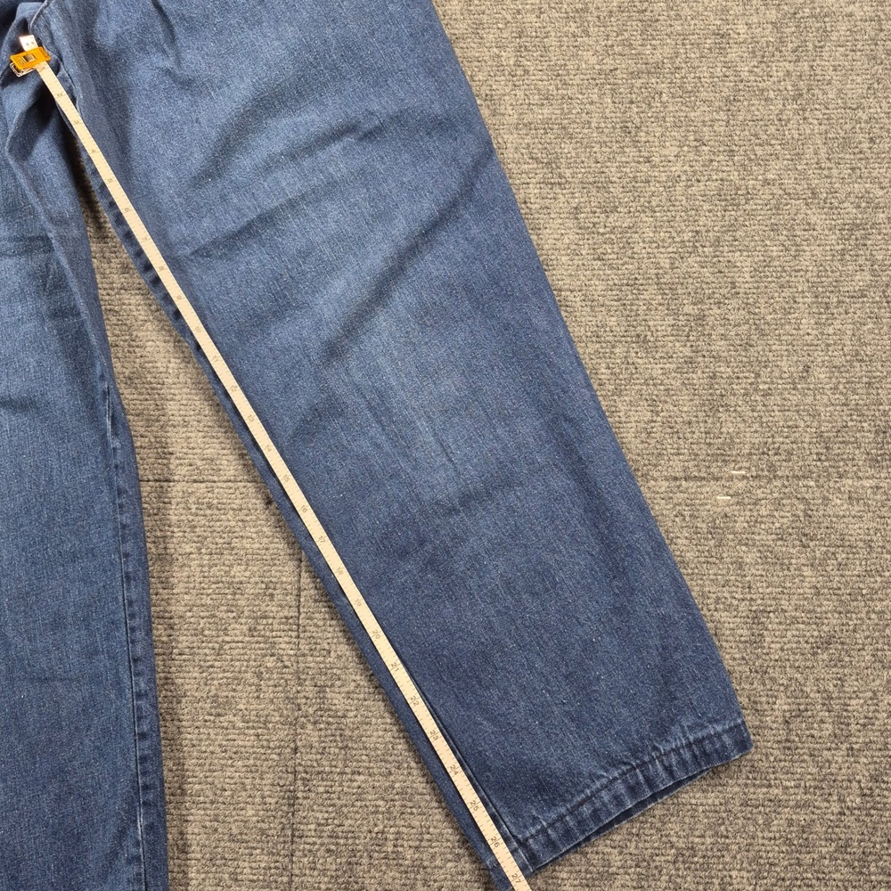 Vintage Calvin Klein High Waisted Pleated Tapered Jeans Medium Wash Blue Size 10 - Picture 2 of 9